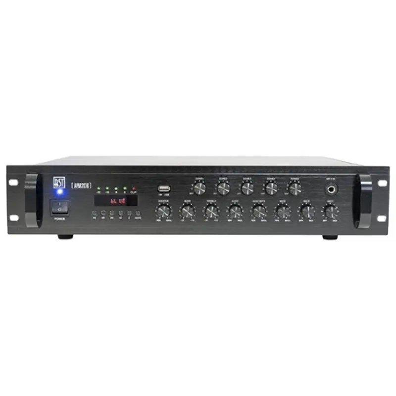Mixer PA amplificat 100V / 350W , 5 zone , cu USB/Bluetooth/SD/FM APM2836