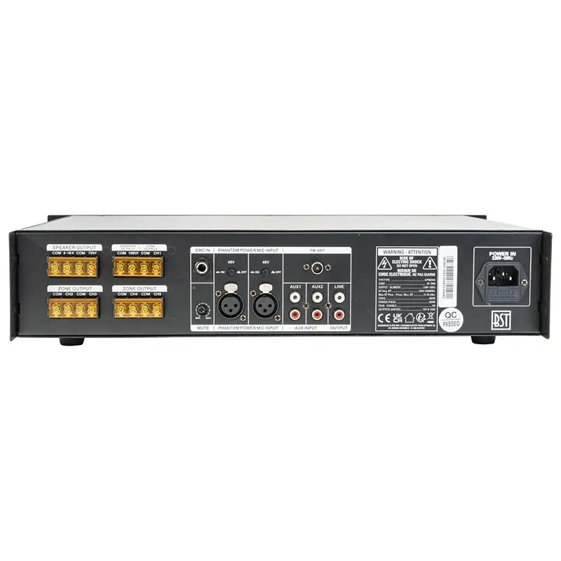 Mixer PA amplificat 100V / 350W , 5 zone , cu USB/Bluetooth/SD/FM APM2836