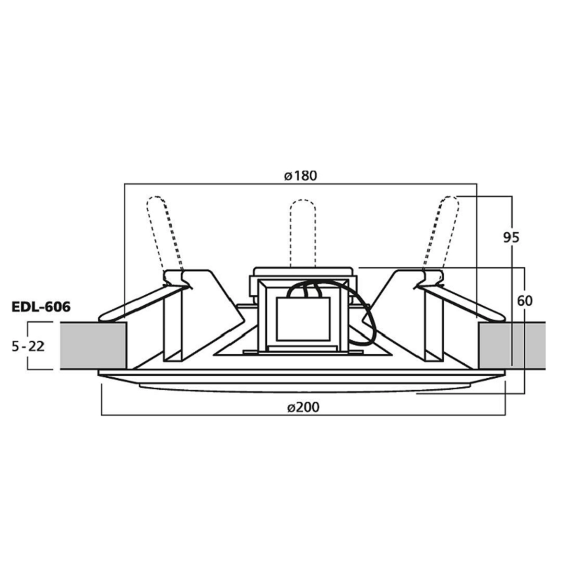 Difuzor PA de tavan 100v 6/3/1.5w Stage Line EDL-606 18791                                                                                                                                              