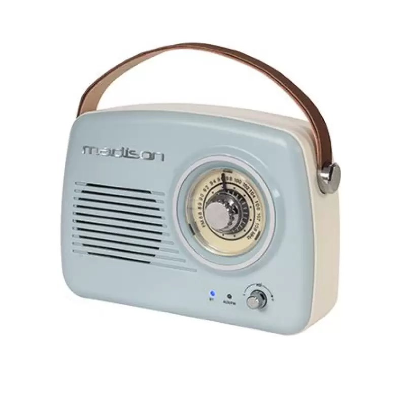 Radio FM portabil Nostalgia cu Bluetooth/aux  FREESOUND40 albastru 47639                                                                                                                                