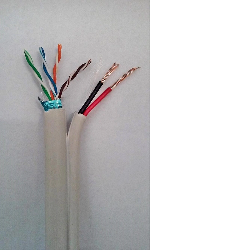 CABLU FTP 24AWG + 2x0.75  (8 fire x 0.52mm) RS cupru 305m/rola * 42948                                                                                                                                  