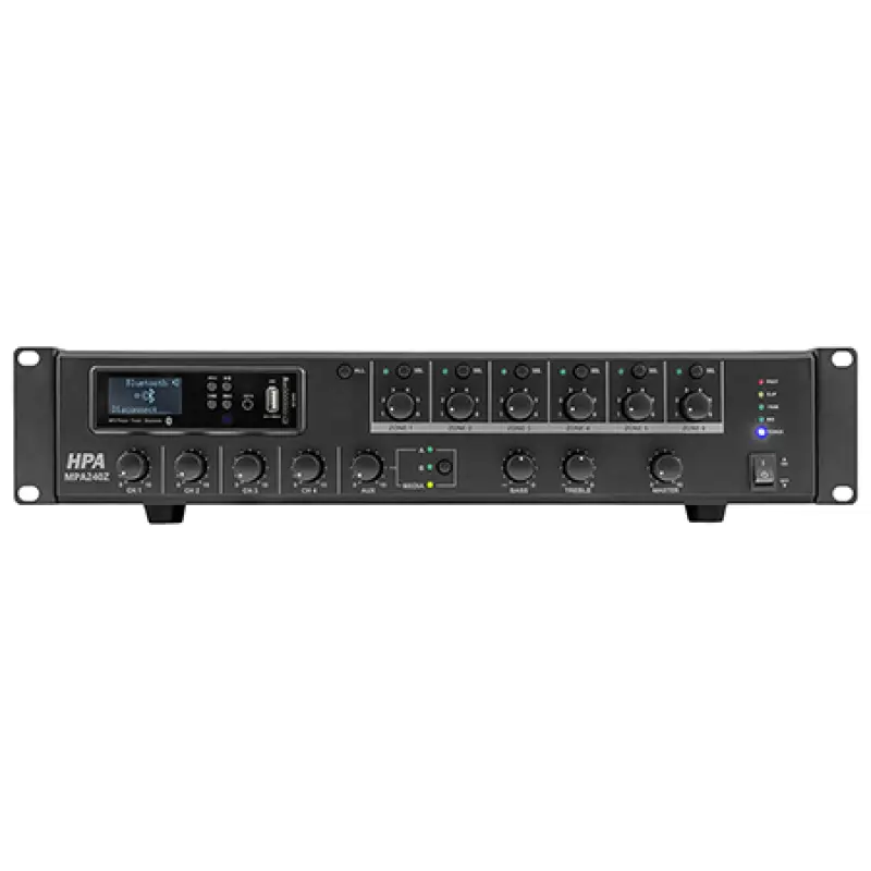 AMPLIFICATOR LINIE 19'' 110V/240W 6 ZONE BLUETOOTH/USB   HPAMPA240Z