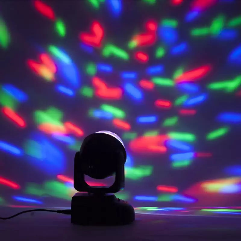 Mini Moving Head Led  RGB 6 led x 3w Ibiza LMH-ASTRO 47186                                                                                                                                              