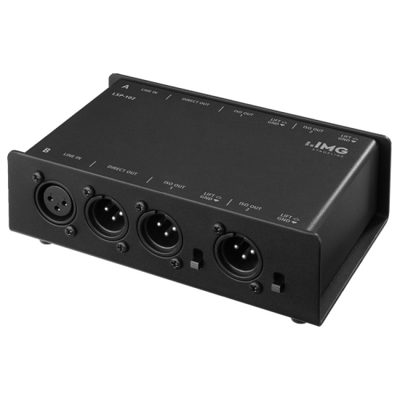 Spliter audio linie cu separator Galvanic 2 ch 3 cai IMG Stage Line LSP-102  36505                                                                                                                      