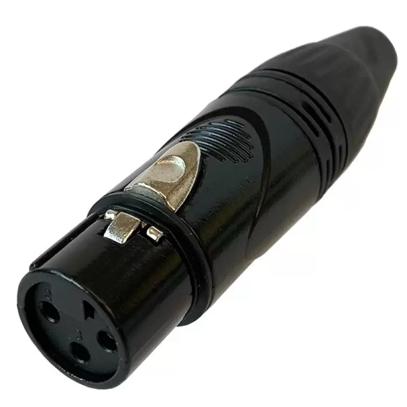 Conector (mufa) XLR tata 3pin negru ZZIPP  NXZZ002B 47124                                                                                                                                               