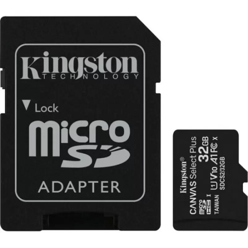 Card MicroSD 32Gb C10 Kingston sdcs2/32gbsp 46084                                                                                                                                                       