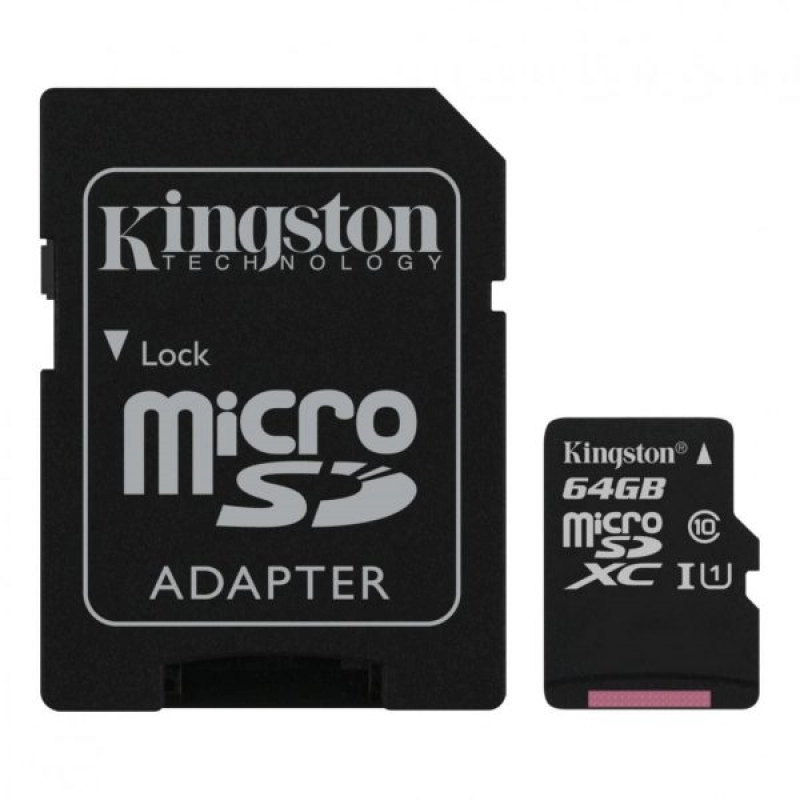 Card MicroSD 64Gb c10 Kingston sdcs2/64gbsp  45506                                                                                                                                                      