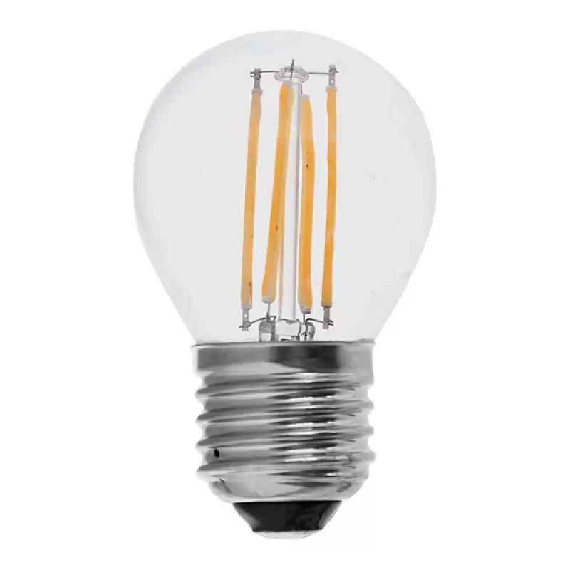 Bec Led E27 4w 3000k  tip filament balon mic transparent sku-214306 47624                                                                                                                               