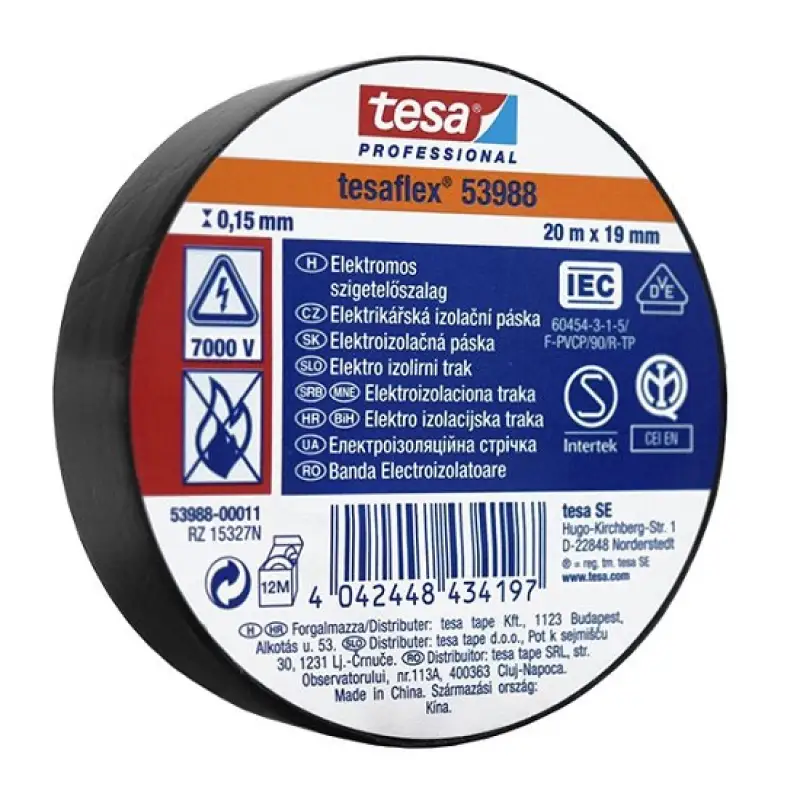 Banda izolatoare TESA t-53988-11 20ml x19mm Negru 47977                                                                                                                                                 