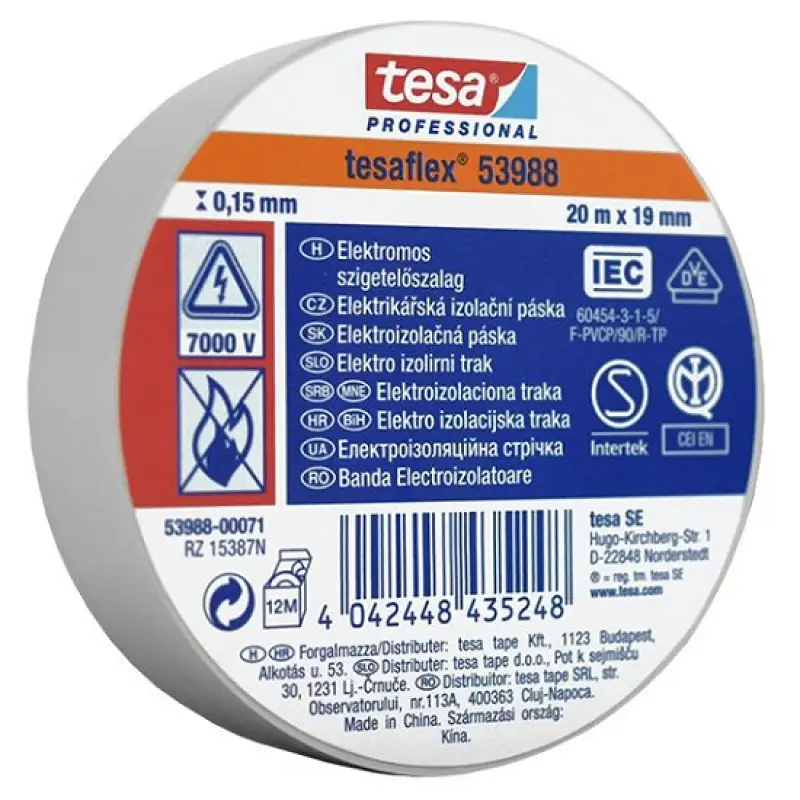 Banda izolatoare TESA T-53988-71 20ml x 19mm Alba  47978                                                                                                                                                