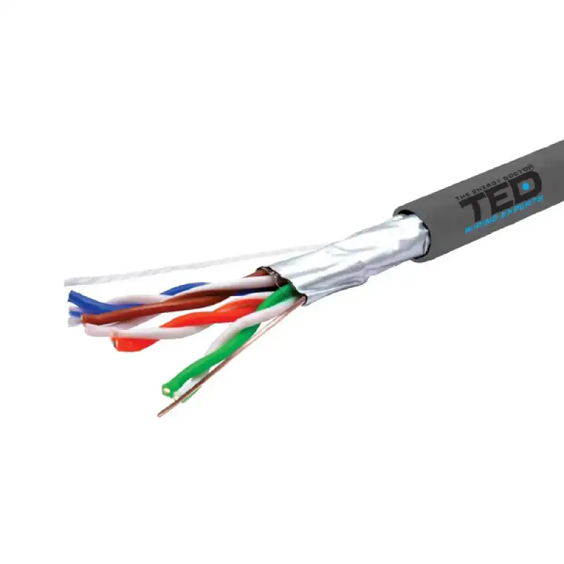 Cablu FTP cat 5E, cupru integral 0.52 24AWG FLUKE PASS TED002396.48483                                                                                                                                  
