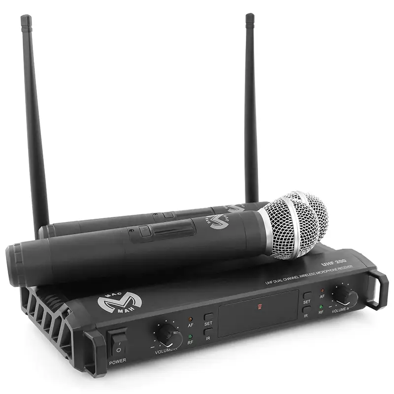 Set 2 microfoane wireless UHF ,  UHF 200M