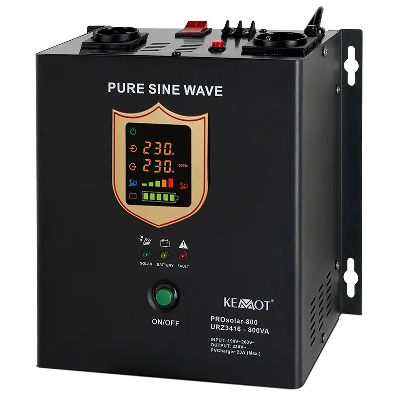 Invertor Solar cu functie UPS,800VA (500W) Sinusoida Pura  Kemot  URZ3416.36778                                                                                                                         