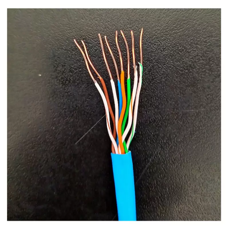 CABLU UTP 24 AWG LSZH albastru RS (8 fire x 0.52) cat5 cupru masiv 46884                                                                                                                                